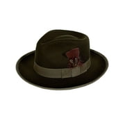 LZLER Classic Fedora Hats for Men Women Panama Felt Hat Festivals Fedora Hat with Feather