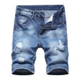 thumbnail image 1 of LZLER Distressed Jean Shorts for Men Ripped Classic Mens Denim Shorts, 1 of 6