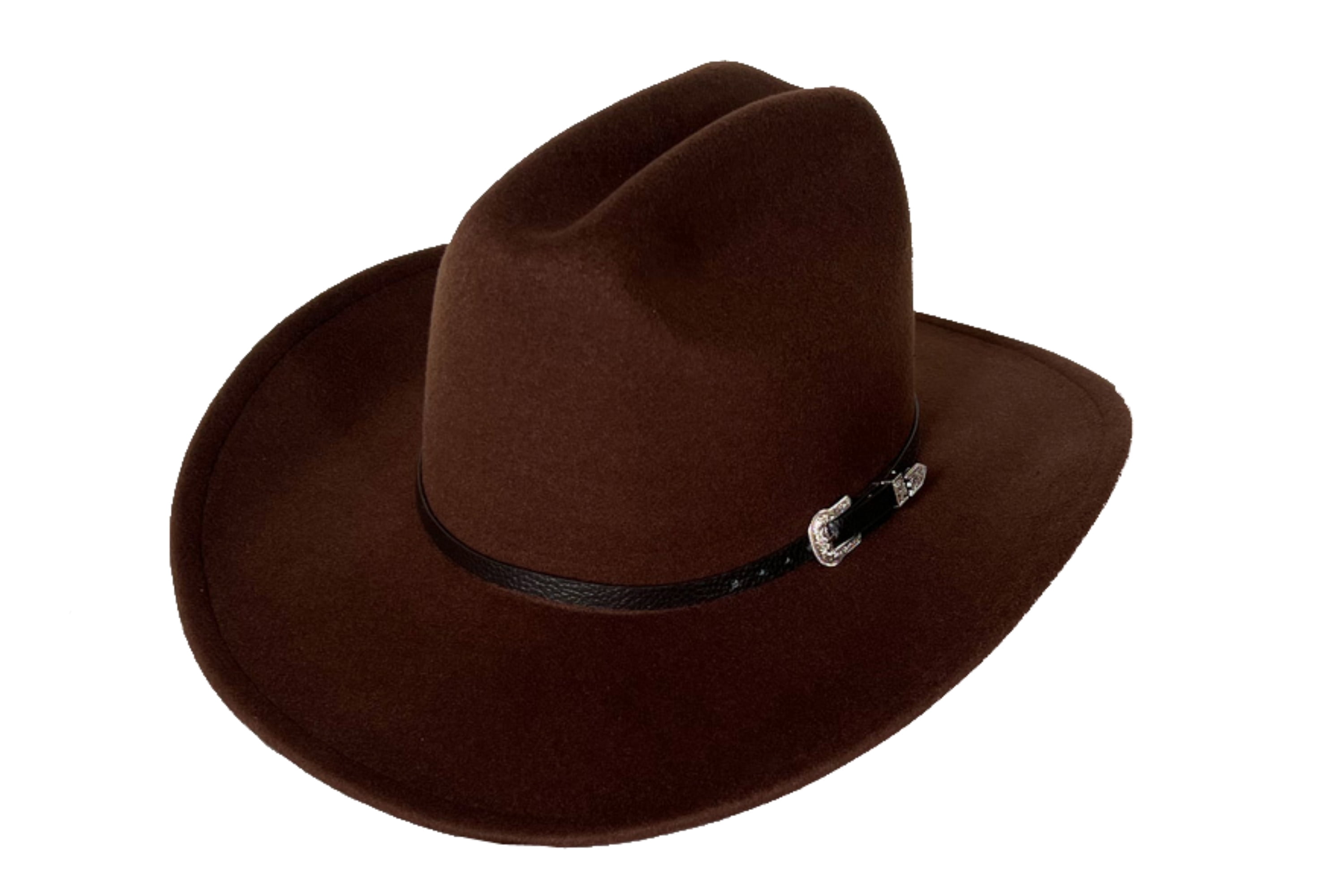 LZLER Fashion Western Cowboy Hat for Men Women Wide Brim Fedora Hat with Buckle Belt