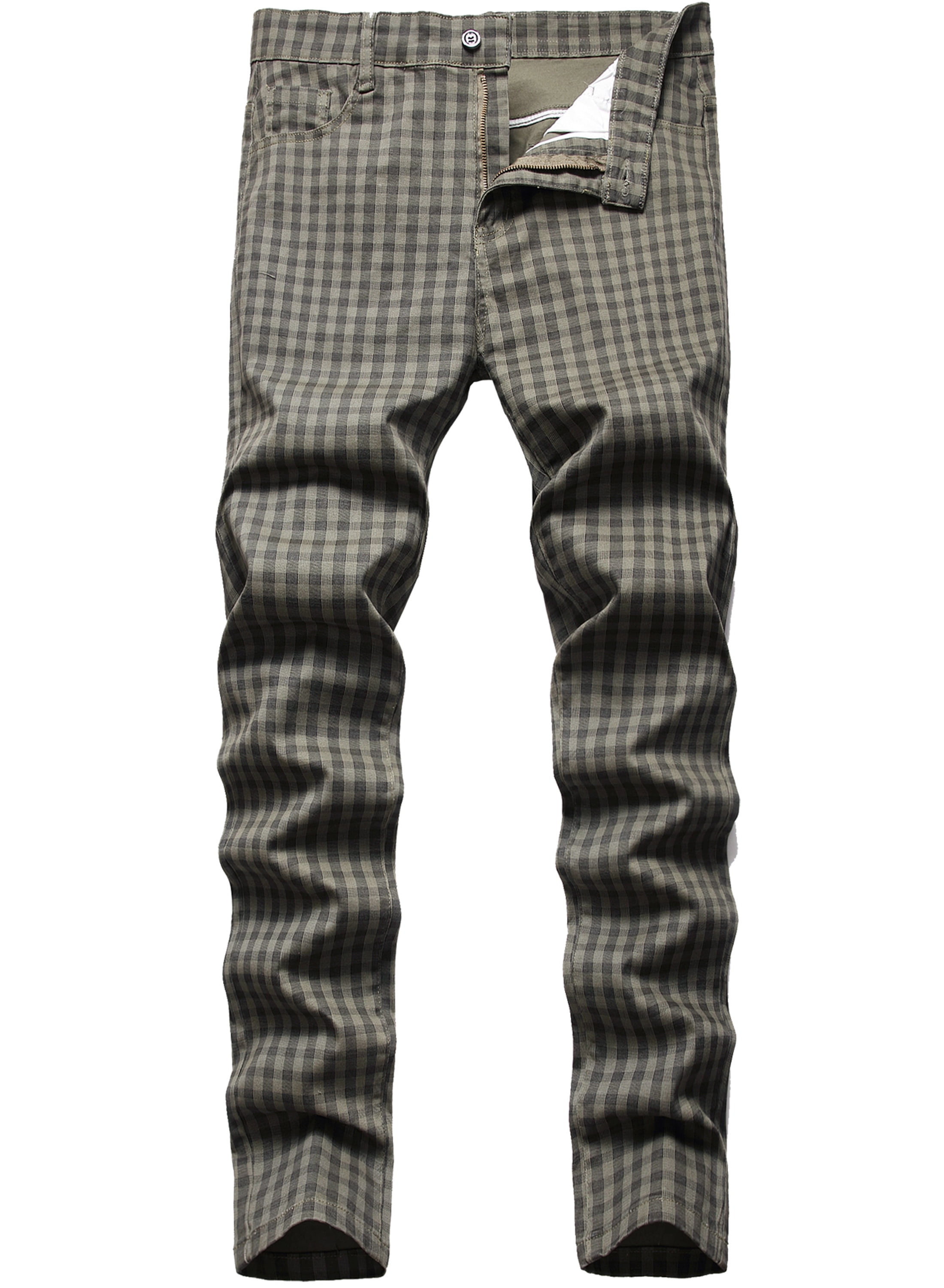 LZLER-Men-Dress-Pants-Plaid-