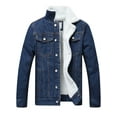 thumbnail image 1 of LZLER Mens Fleece Jean Jacket Winter Lined Sherpa Denim Jacket, 1 of 6