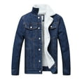 thumbnail image 1 of LZLER Mens Fleece Jean Jacket Winter Lined Sherpa Denim Jacket, 1 of 6
