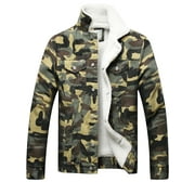 LZLER Mens Winter Fleece Jean Jacket Sherpa Lined Denim Jacket for Men