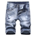 thumbnail image 1 of LZLER Ripped Jean Shorts Men Summer Stretch Men's Denim Shorts Pants, 1 of 6