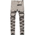 thumbnail image 1 of LZLER Slim Fit Plaid Dress Pants for Men Flat-Front Stretch Chino Pant, 1 of 6