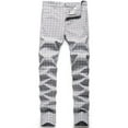 thumbnail image 1 of LZLER Slim Fit Plaid Dress Pants for Men Flat-Front Stretch Chino Pant, 1 of 6