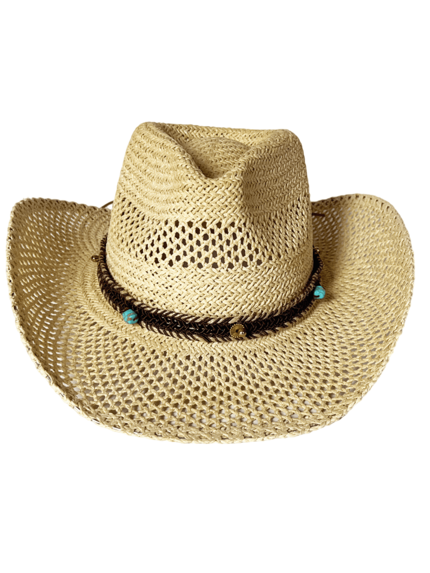 LZLER Unisex Summer Straw Cowboy Hat, Western Cowgirl Beach Sun Hat for — free download