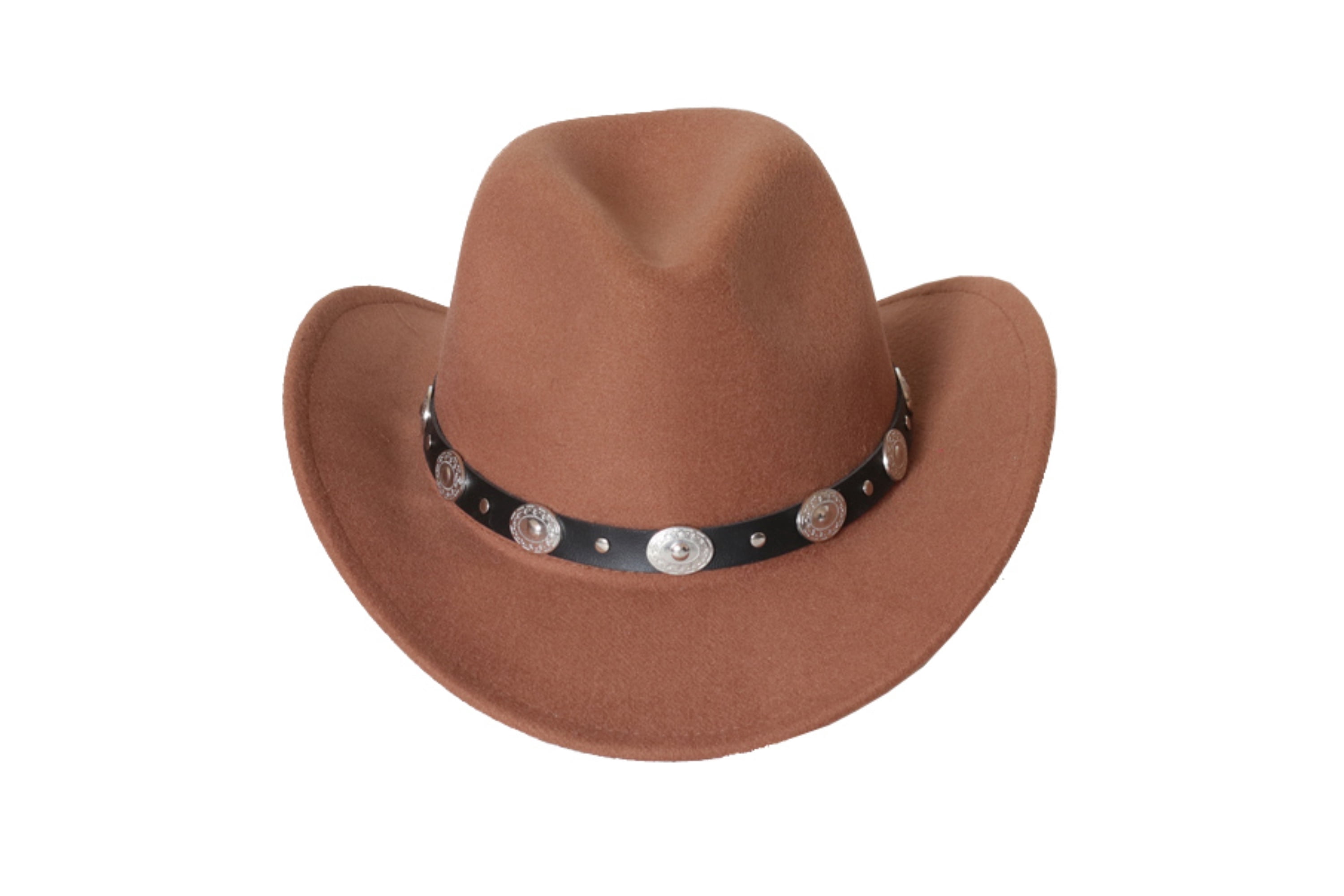 LZLER Western Cowboy Hat for Men Women Felt Wide Brim Cowgirl Hat with Strap