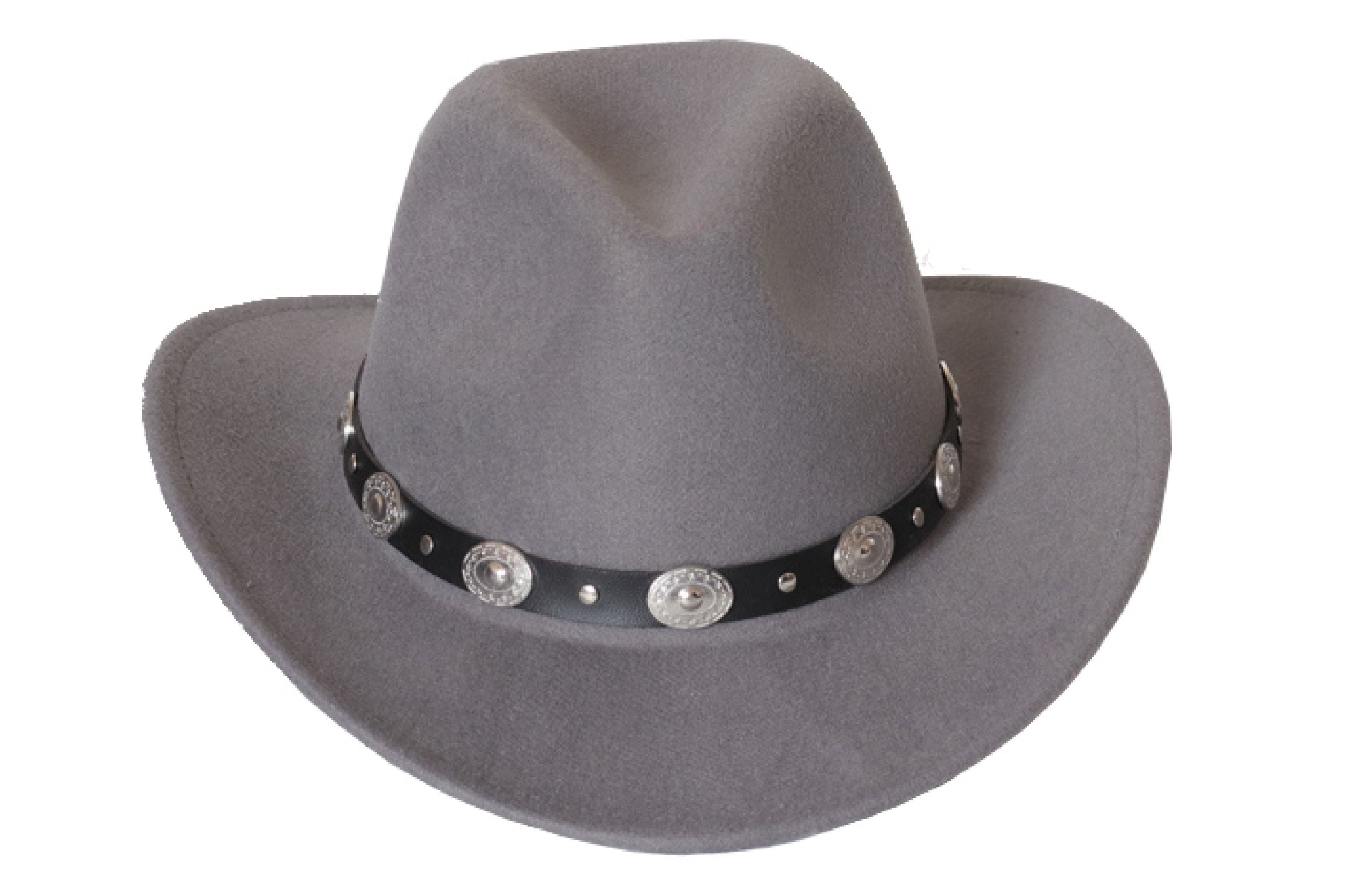 LZLER Western Cowboy Hat for Men Women Felt Wide Brim Cowgirl Hat with Strap