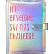 LZLINGMEI 100 Envelopes money saving Challenge Binder, budget binder with cash envelopes, Cash Stuffing Binder from 30 Days to 52 Weeks