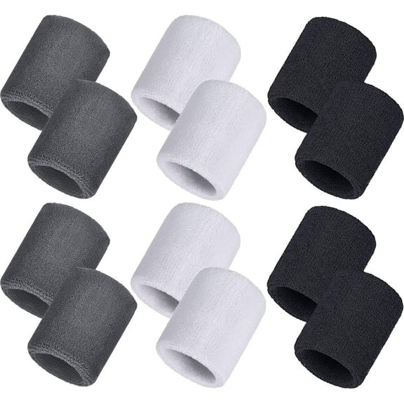 LZLINGMEI 12 Pcs Neon Sweatbands Paris Sports Competitions Wristband Sweat Wrist Band for Men Women, for Tennis, Basketball, Running