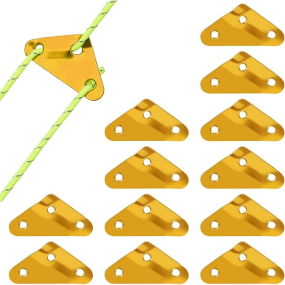 LZLINGMEI 12Pcs Aluminum Alloy Guyline Cord Adjuster,Tent Line Tensioner, Tent Rope Adjuster, Tent Accessories for Outdoor Hiking Camping Picnic