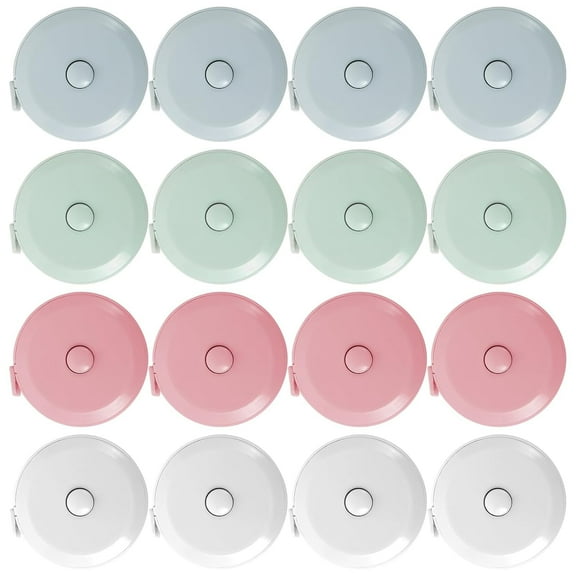 LZLINGMEI 16 Pack Mini Soft Automatic Retractable Tape Measure,Small Sewing Fabric Digital Tape Measure for Body Measuring Cloth Tailor Knitting Craft