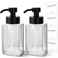 thumbnail image 1 of LZLINGMEI 2Pcs Foaming Soap Dispenser, Foaming Hand Soap Dispenser Set,Refillable Foam Soap Dispenser With Foaming Pump, Labels, Square Foam Soap Hand Dispenser For Bathroom, Kitchen, 1 of 8