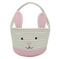 thumbnail image 1 of LZLINGMEI Bunny Basket with Handle,Gift Basket Gifts Tote Bags Egg Hunt Basket for Boys, Girls, 1 of 7