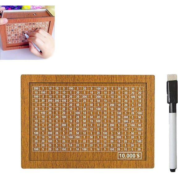 LZLINGMEI Cash Vault Savings Box, Money Piggy Bank for Adults, Wooden Cash Saver Money Box, Cash Saver Box, Coin Counter Piggy Bank, Money Box with Counter