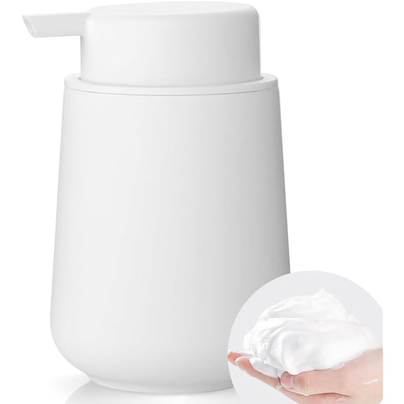 LZLINGMEI Foaming Hand Soap Dispenser Plastic,Modern Minimalist Style for Bathroom & Kitchen Countertop Refillable