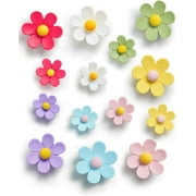 LZLINGMEI Fridge Magnets Cute Refrigerator Magnets Colorful Decorative Magnets Funny 3D Flower Magnets for Office Kitchen Locker 14PCS 7 Small+7 Large