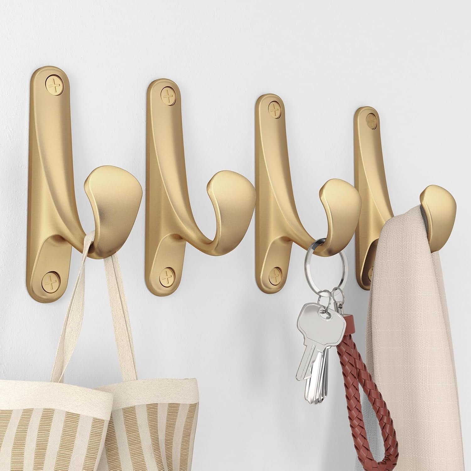 LZLINGMEI Heavy Duty Wall Hooks for Hanging Coat Hooks Wall Mount Holds ...
