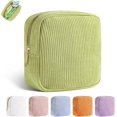 thumbnail image 1 of LZLINGMEI Period Bag for Teen Girls, Corduroy Sanitary Napkin Storage Bag, Menstrual Pad Bag Tampon Holder for Purse, 1 of 12