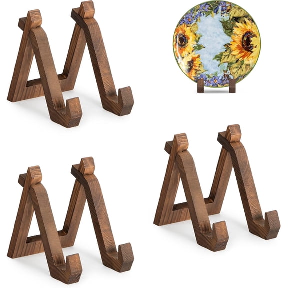 LZLINGMEI Plate Display Stand, 6 Inch Plate Holder for Displaying, Decorative Picture Frame Dish Photo Plaque Platter