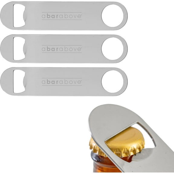 LZLINGMEI Premium Bar Blade, Stainless Steel Bottle Opener, Dishwasher Safe, and Rust Free, Professional Beer Opener, for Bartenders and Home Bars