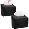 thumbnail image 1 of LZLINGMEI Tissue Box Cover Holder Compatible with Disposable Paper Hand Towels, Leather Paper Towel Dispenser for Tabletop, Bathroom,Office, 1 of 13