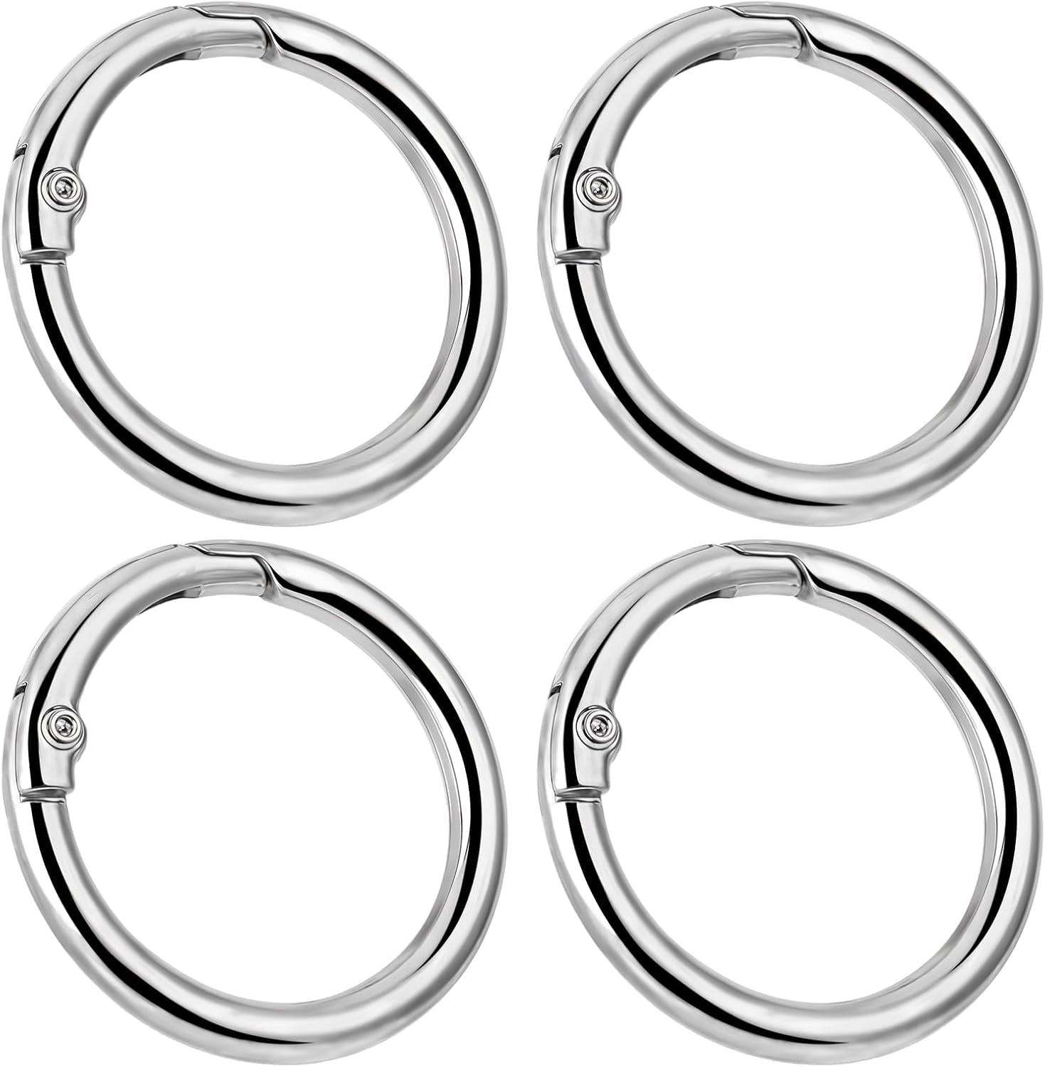Key Rings Walmart LZLINGMEI carabiner round 25 mm, 4 pieces key rings stainless steel key ...