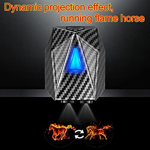 LZLRUN Animated Fire Horse Welcome Light - Rechargeable Car Door Projector With Dynamic Effect