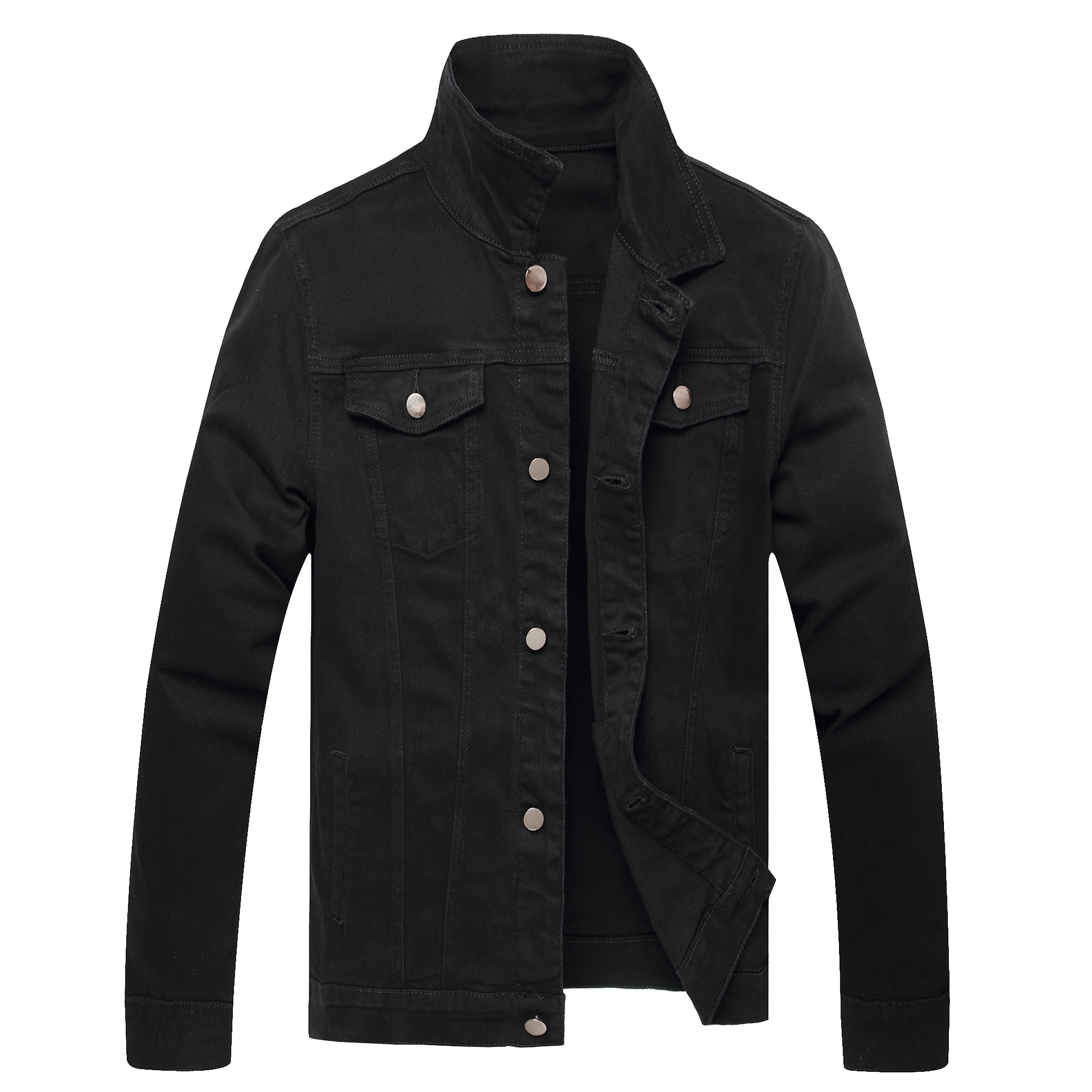 LZNEV Jean Jacket for Men, Fashion Mens Denim Jacket Washed Classic ...