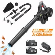 UNTIMATY 190 MPH 500 CFM 21V Battery Powered Handheld Leaf Blower and Vacuum 3-in-1 Cordless Leaf Blower with 2 x 4.0Ah Batteries and Charger