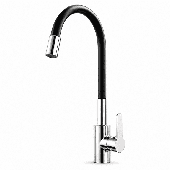 LZSDS Kitchen Faucet with Sprayer for RV, 360 Rotating Brass, Black