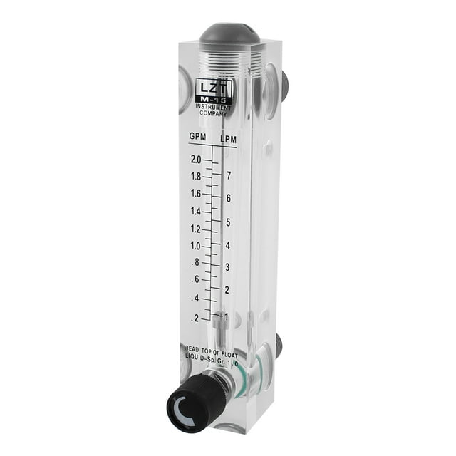 LZT M-15 2.0 GPM 1/2BSP Water Liquid Flow Measuring Panel Type Flowmeter