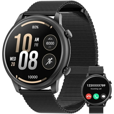 LZUEFK 1.39-inch men's and women's smart watch, suitable for Android and iPhone devices, fitness tracker for answering/calling/more than 100 sports modes, IP67 waterproof pedometer watch（Black）