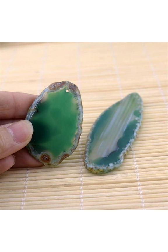 Irregular Agate Polished Crystal Slice Brazil Healing Stone FAS Pendant I6T4