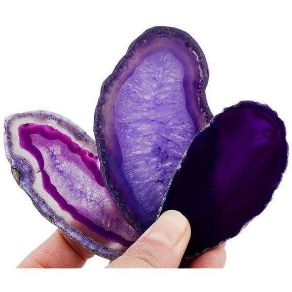 LZYWOD Irregular Agate Polished Crystal Slice Brazil Healing Stone FAS Pendant Q9H5