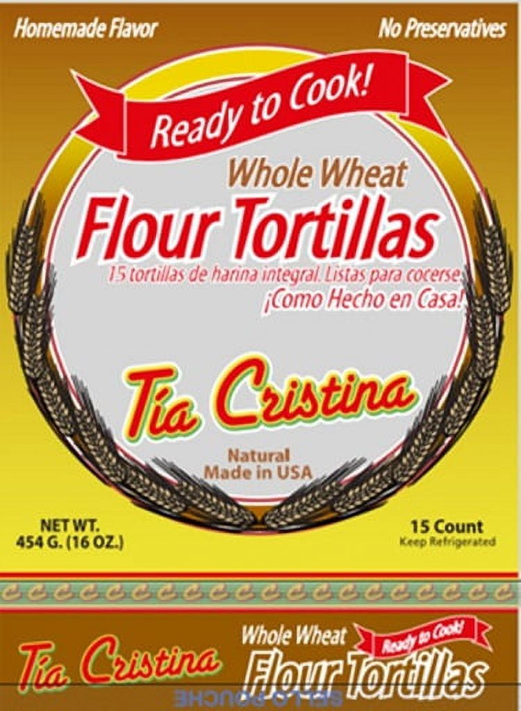 La Abuela Tia Cristina Whole Wheat Flour Tortillas, 15 ct
