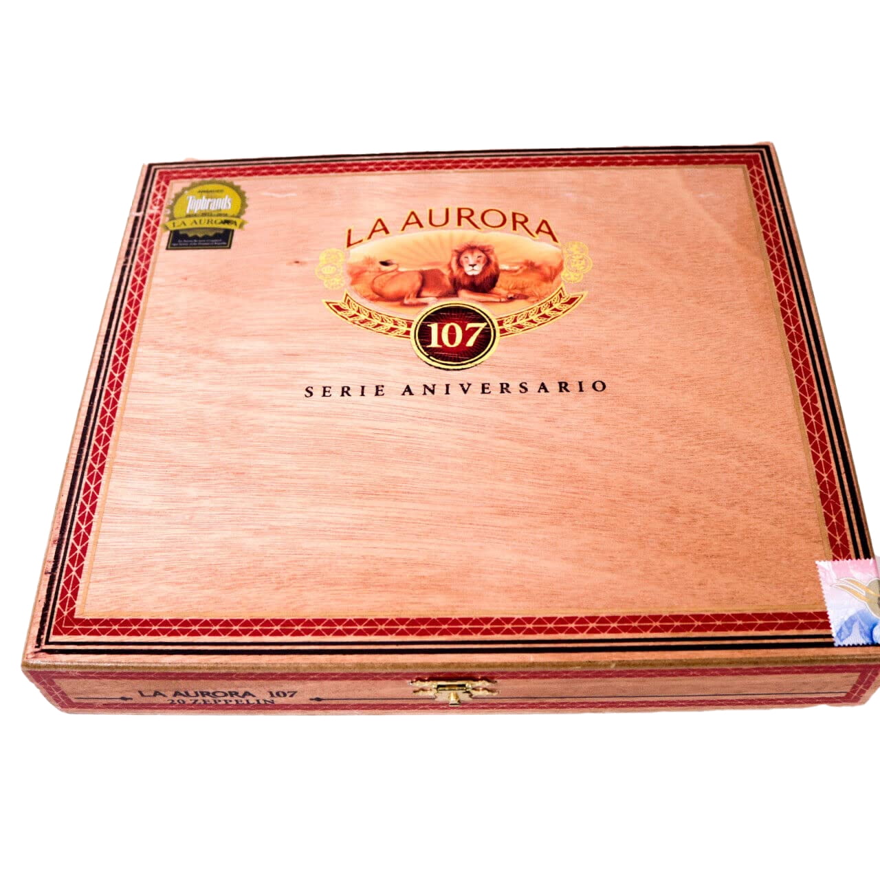 La Aurora Zeppelin 107 Aniversario Empty Wood Cigar Box 10.75