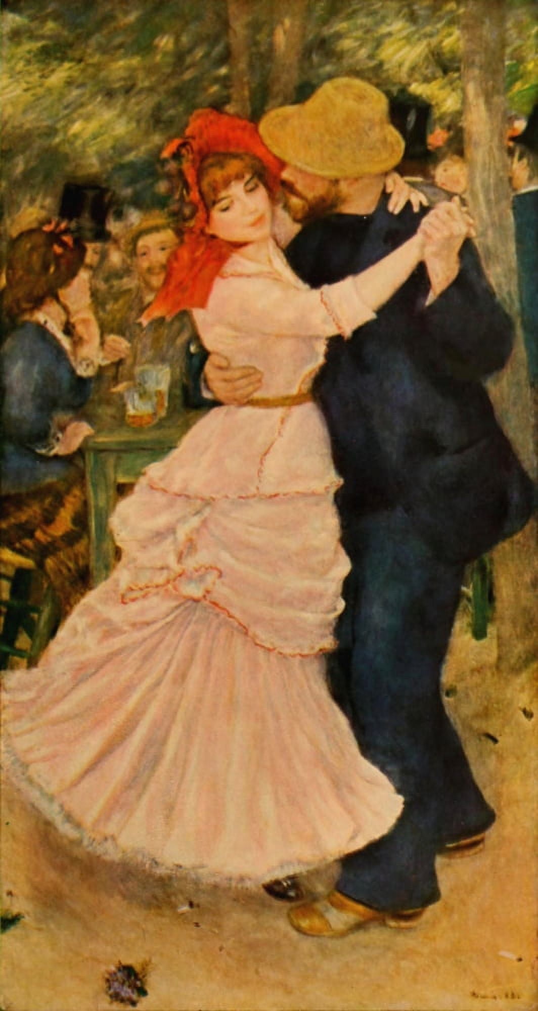 La Bal at Bougival 1883 Canvas Art - Pierre-Auguste Renoir (18 x 24)