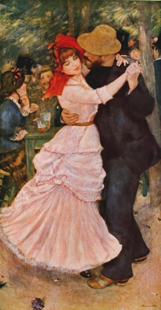 La Bal at Bougival Canvas Art - Pierre-Auguste Renoir (24 x 36)