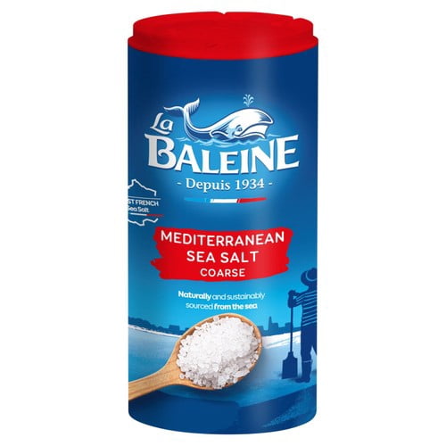 La Baleine Coarse Sea salt Drum 500g, British Import (Pack of 2)