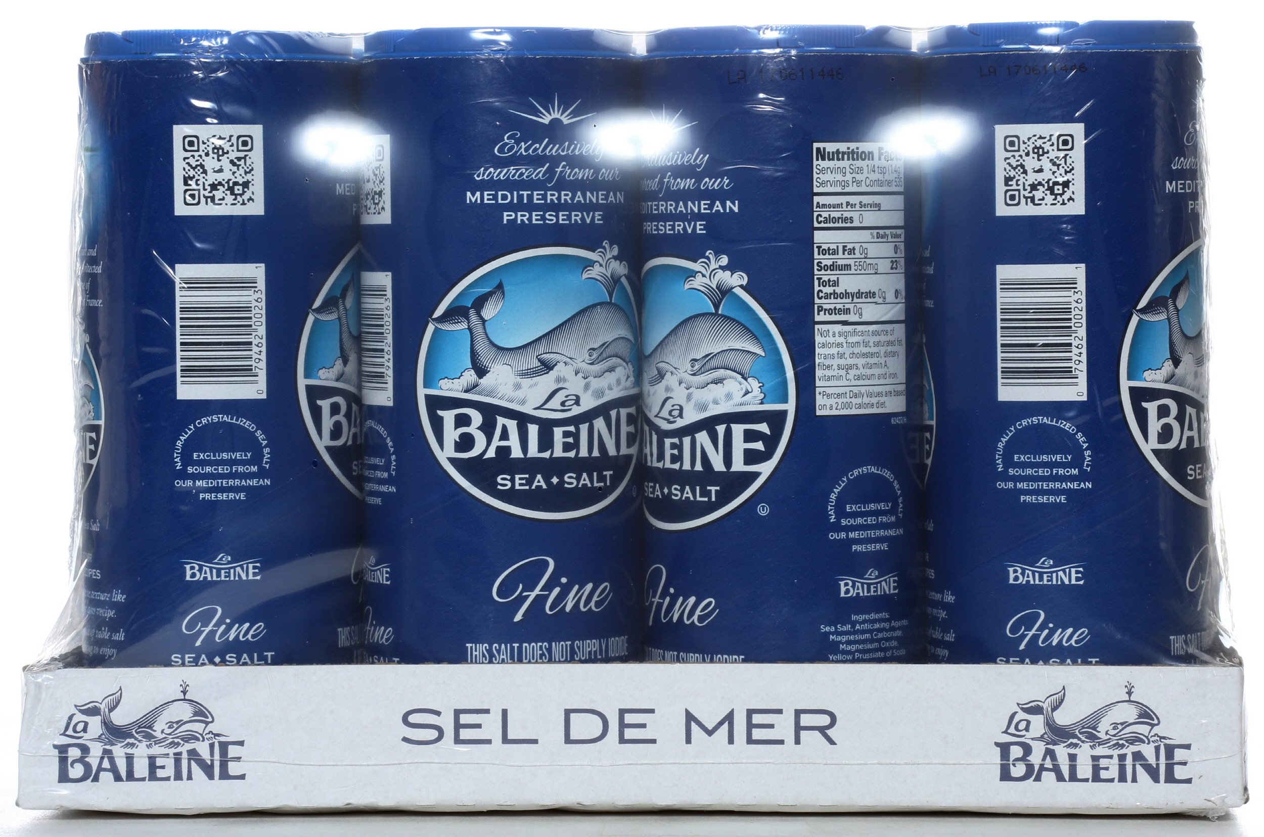 La Baleine Fine Sea Salt, 26.5 OZ (Pack of 12)