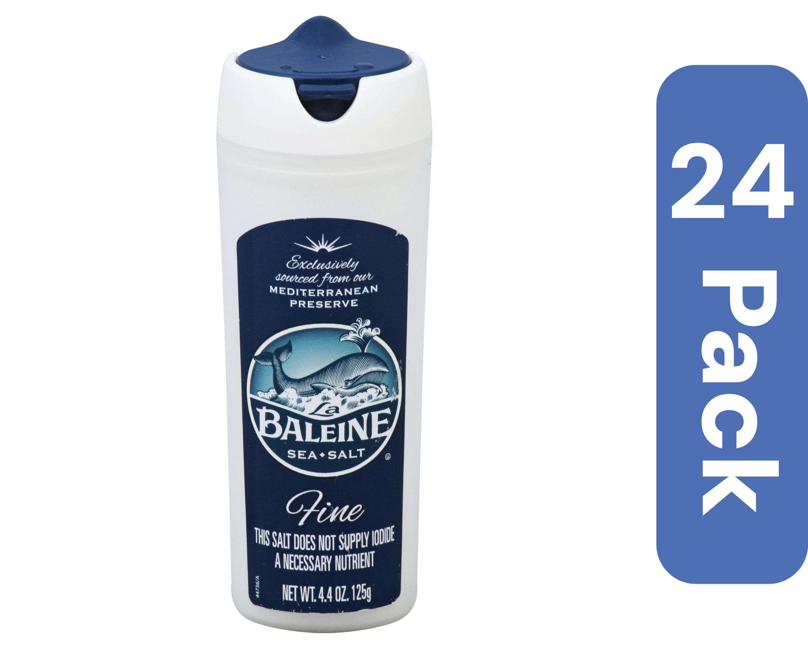 La Baleine Fine Sea Salt Shaker 4.4 oz (Pack of 24)