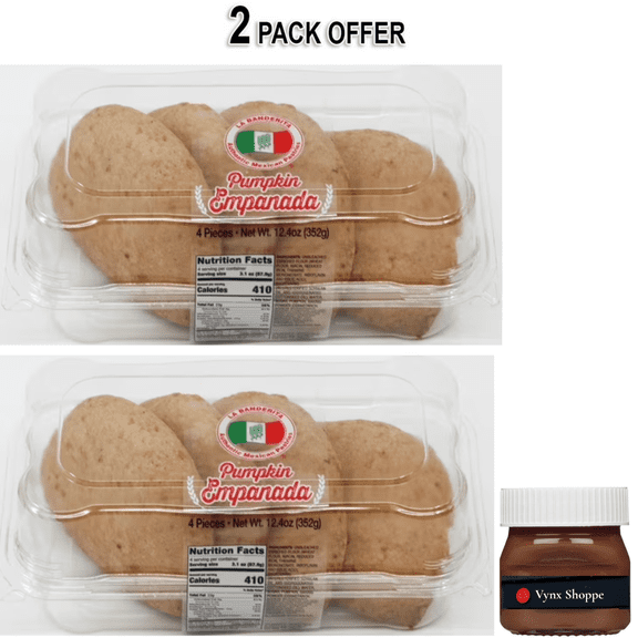 La Banderita Authentic Mexican Pastries Baked Pumpkin Empanadas 12.4 oz, 4 Count
