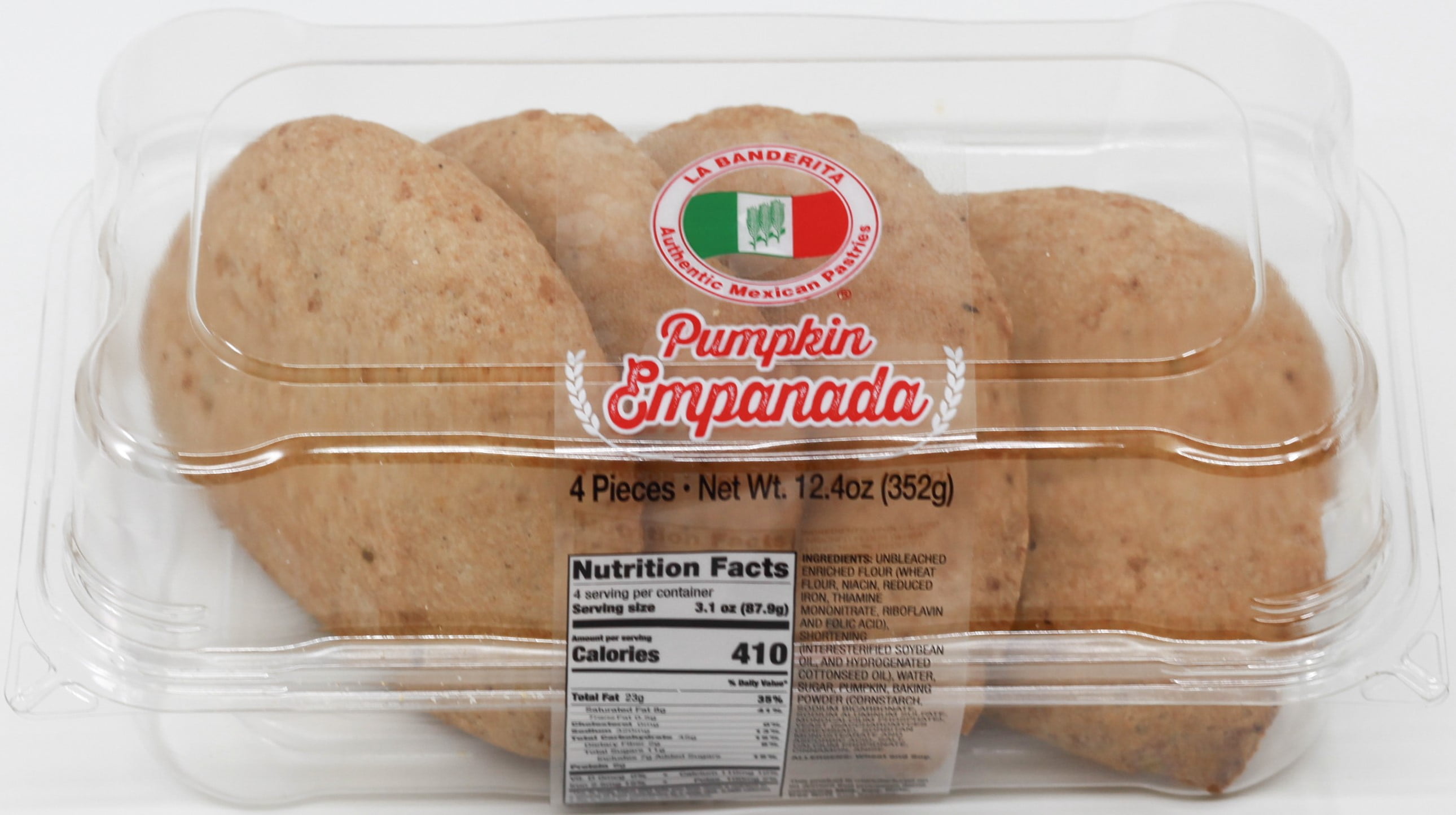 La Banderita Authentic Mexican Pastries Baked Pumpkin Empanadas 12.4 oz, 4 Count