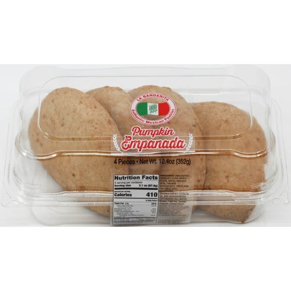 La Banderita Authentic Mexican Pastries Baked Pumpkin Empanadas 12.4 oz, 4 Count