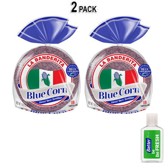 La Banderita Blue Corn Small Street Taco Tortillas, 14.9 OZ, 18 Count