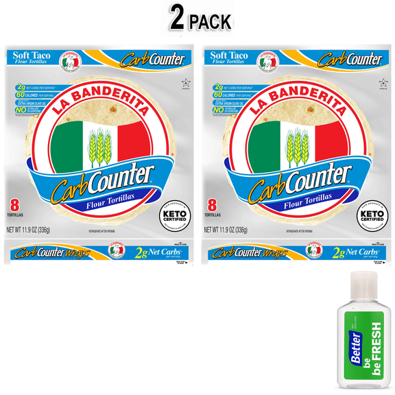 La Banderita Carb Counter Carb Lean Tortillas Soft Taco Flour Tortillas 8 Count 11.9 OZ