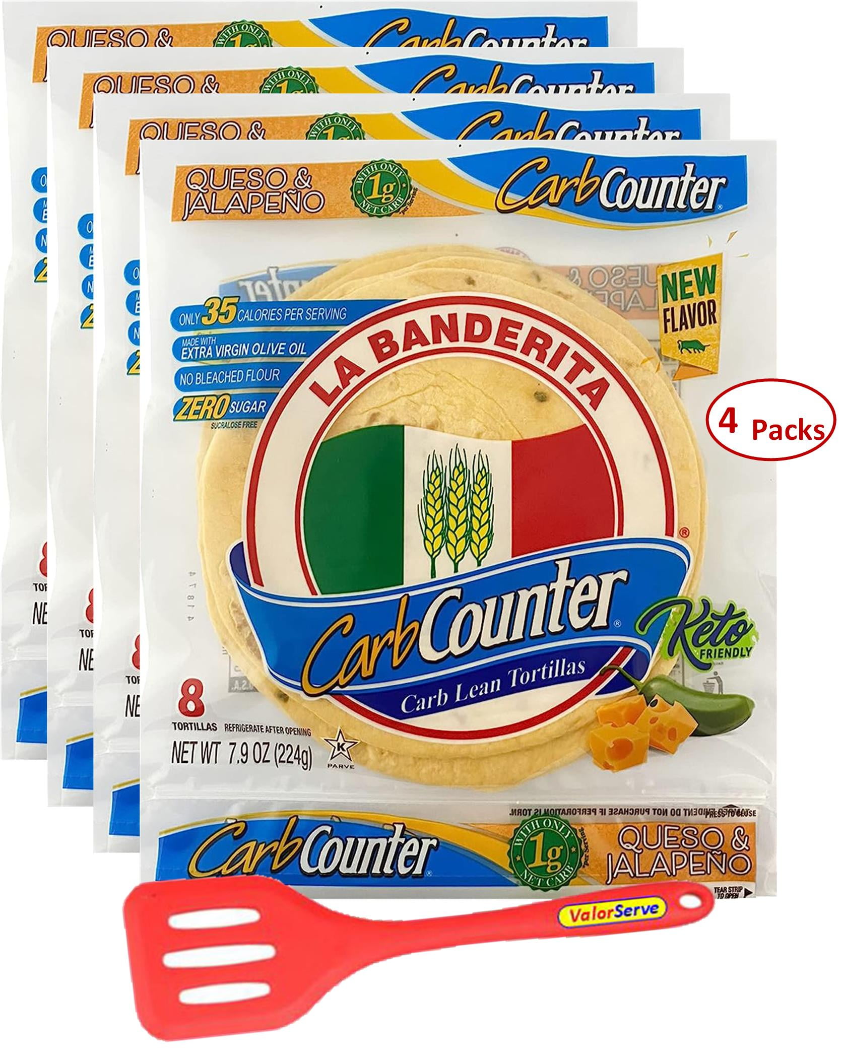 La Banderita Carb Counter® Queso & Jalapeño 5.5" Size Flour Tortillas