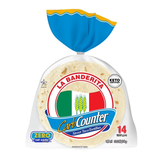 La Banderita, Carb Counter, Small Street Taco Flour Tortillas, 14 Count